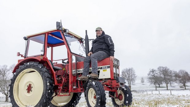 Der IHC 633 ist der TraumTraktor von Markus Lenz aus Buch TG.  (Bild: «die grüne» / Gian Vaitl)