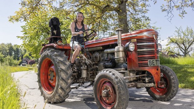 Der Hürlimann D70 SSP von Karin Kneubühl aus Rapperswil BE  (Bild: «die grüne» / Pia Neuenschwander)