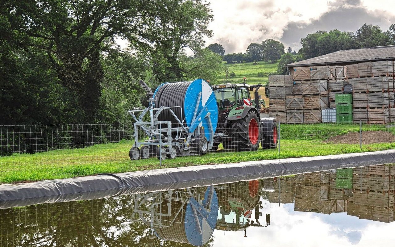 Der Rollomat gehört zum Bewässerungsprojekt von Didier Banderet.