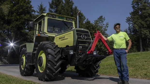 Der MB Trac 1300 von Klaus Wittwer aus Süderen BE  (Bild: «die grüne» / Pia Neuenschwander)