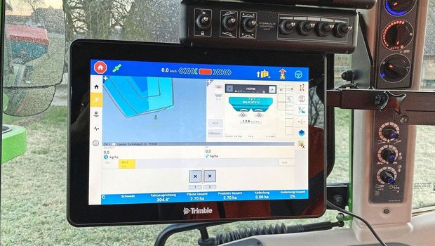 Die gewünschte Stickstoffmenge kann dank Karten präzise ausgebracht werden.