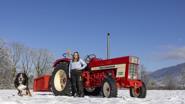 Der IHC 644 ist Vivienne Hausheers Traumtraktor.  (Bild: «die grüne» / Gian Vaitl)