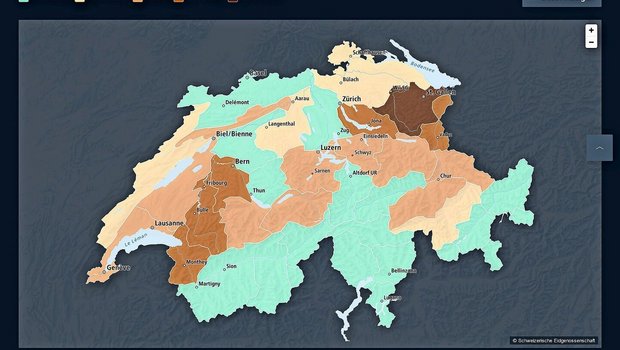 So präsentierte sich die Lage in der Schweiz Mitte April 2025. Die Lage hat sich nach den Niederschlägen Ende April deutlich entspannt. 