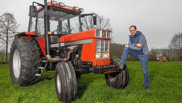 Der IHC 955 ist Tobias Brunners Traumtraktor.  (Bild: «die grüne» / Gian Vaitl)