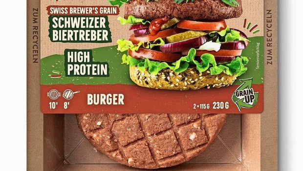 Schweizer Biertreber in Burgerform von YUP! aus dem Hause der Ernst Sutter AG. 
